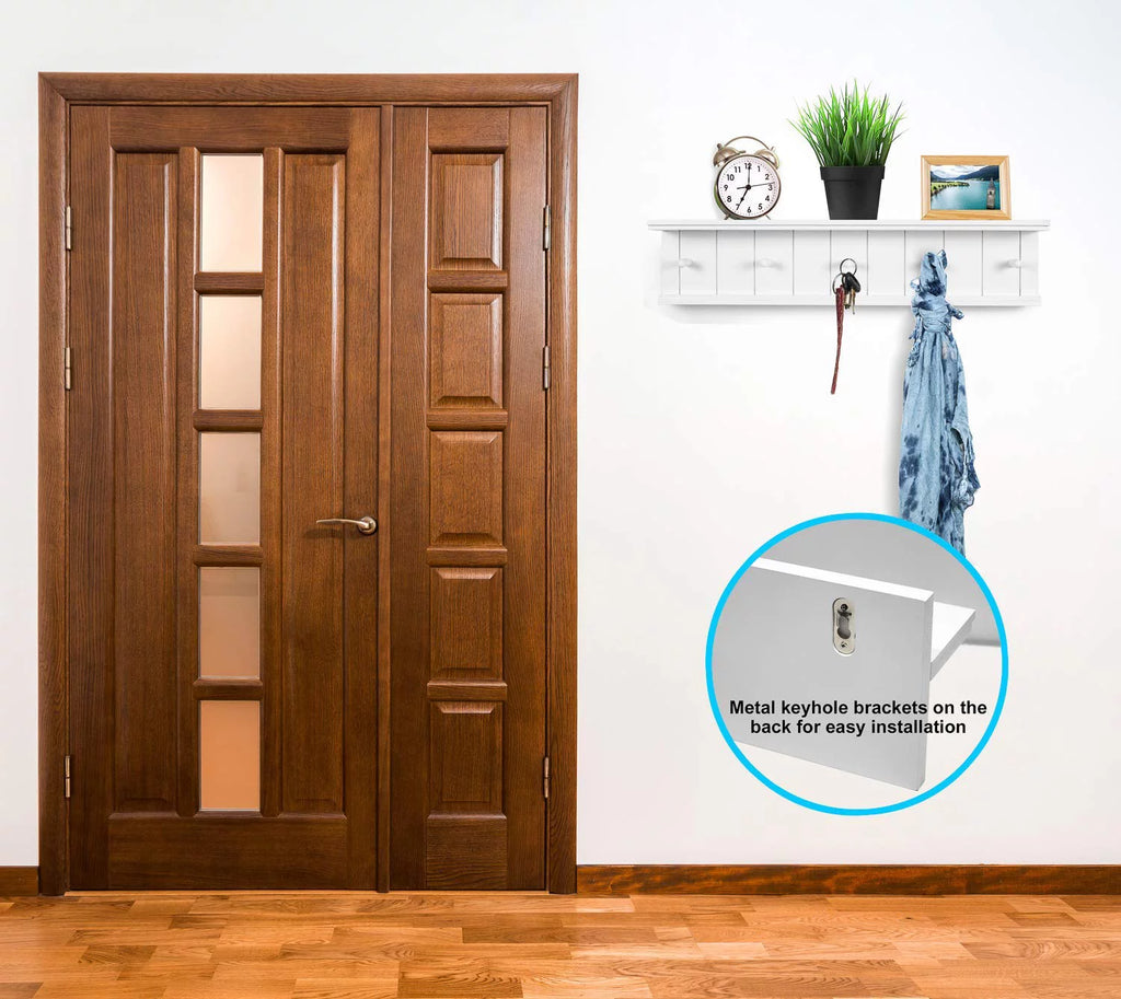 White MDF Wood Floating Shelf S716