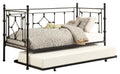 Black Twin Metal Daybed with Trundle N153117