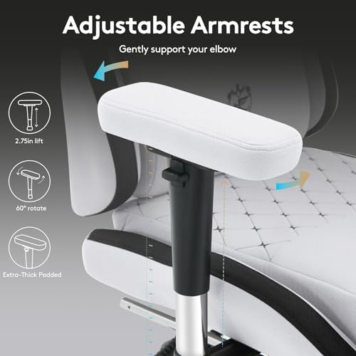 Gaming Chair with Footrest and Massage Lumbar Support Grey Black W56955