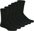 6 Pairs Women's Cotton Crew Socks Size 9-11 A3480