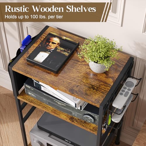 4-Tier AV Media Stand with Drawer O853