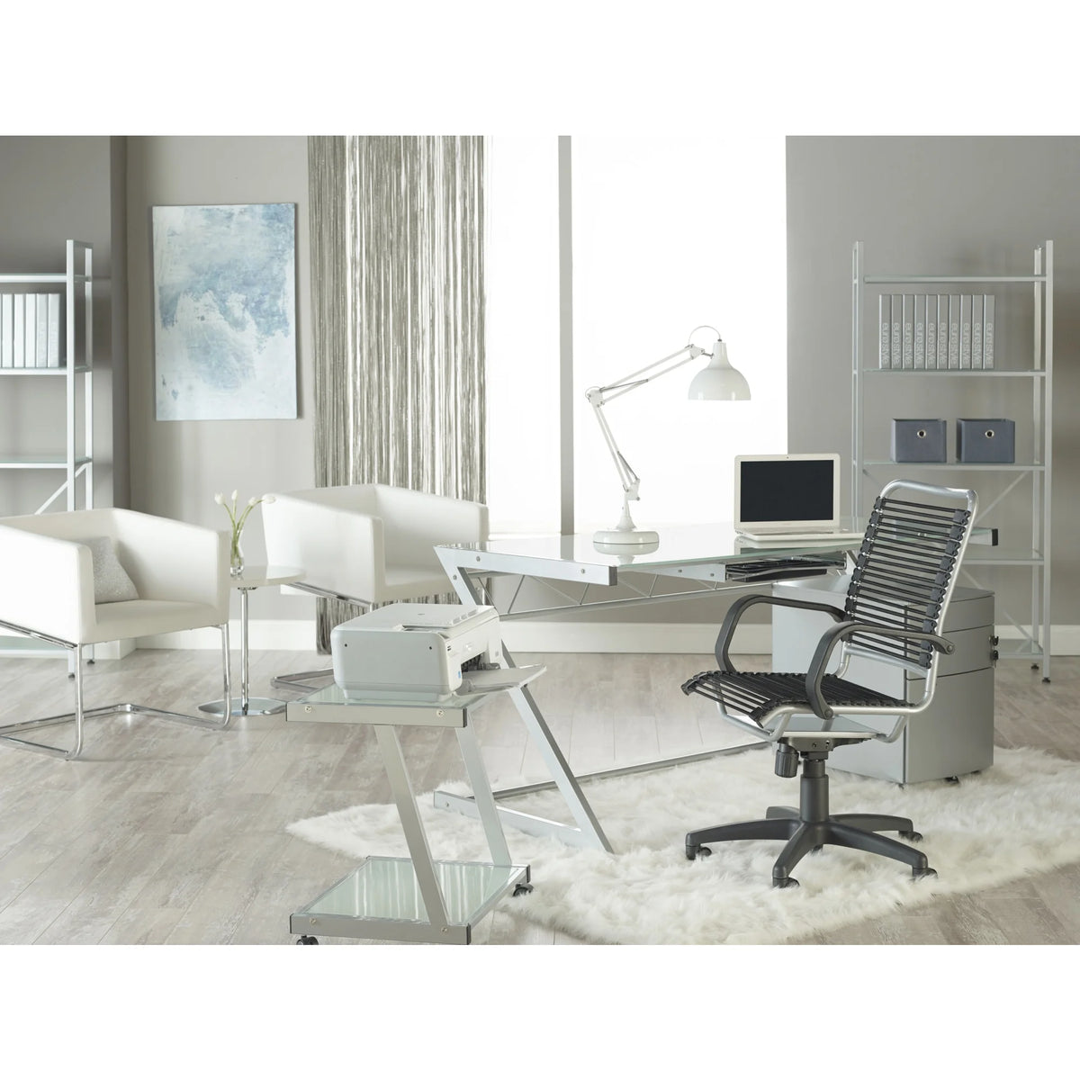 High Back Office Chair with Fixed Arm A9429