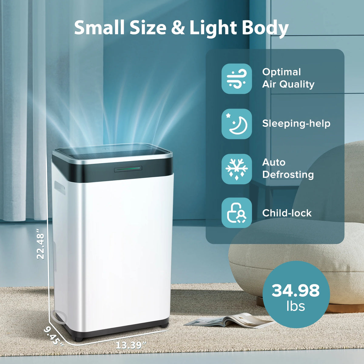 45 Pint Dehumidifier with Drain Hose S459514