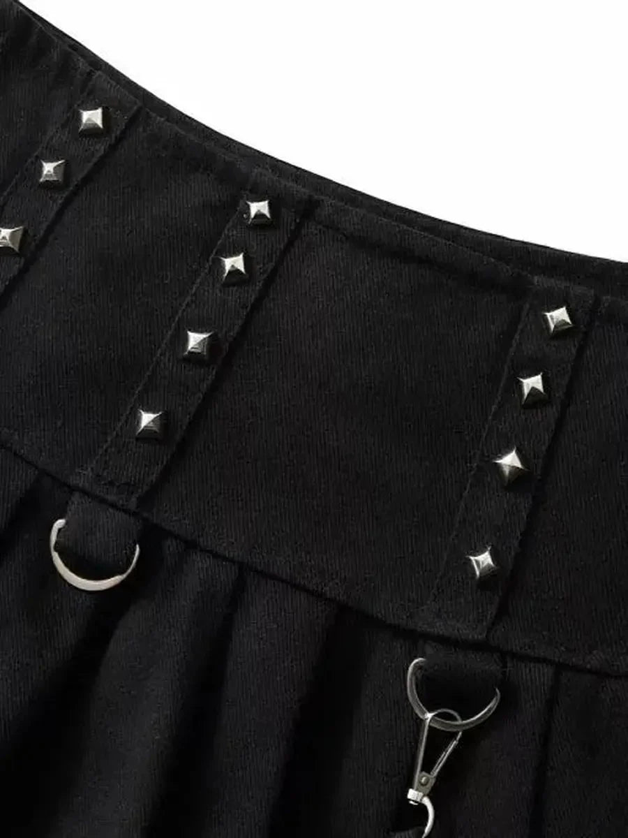 Rivet Detachable Skirt Pants G326