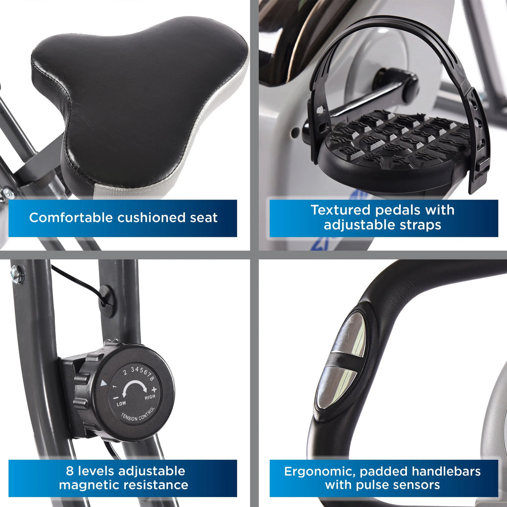 Folding Exercise Bike with Heart Rate Sensors N128713
