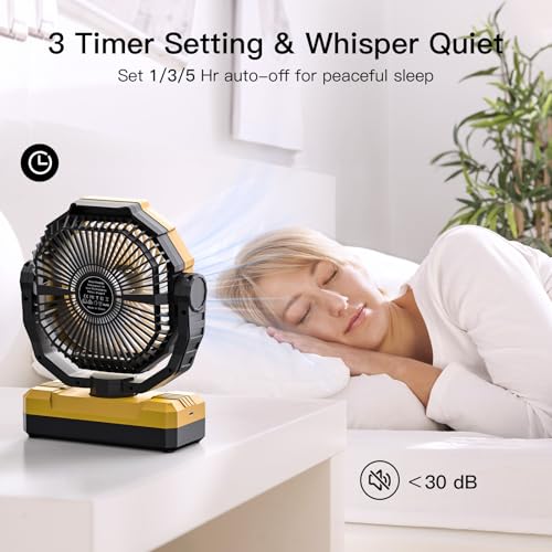 3-in-1 Camping Fan with Light & Remote V586