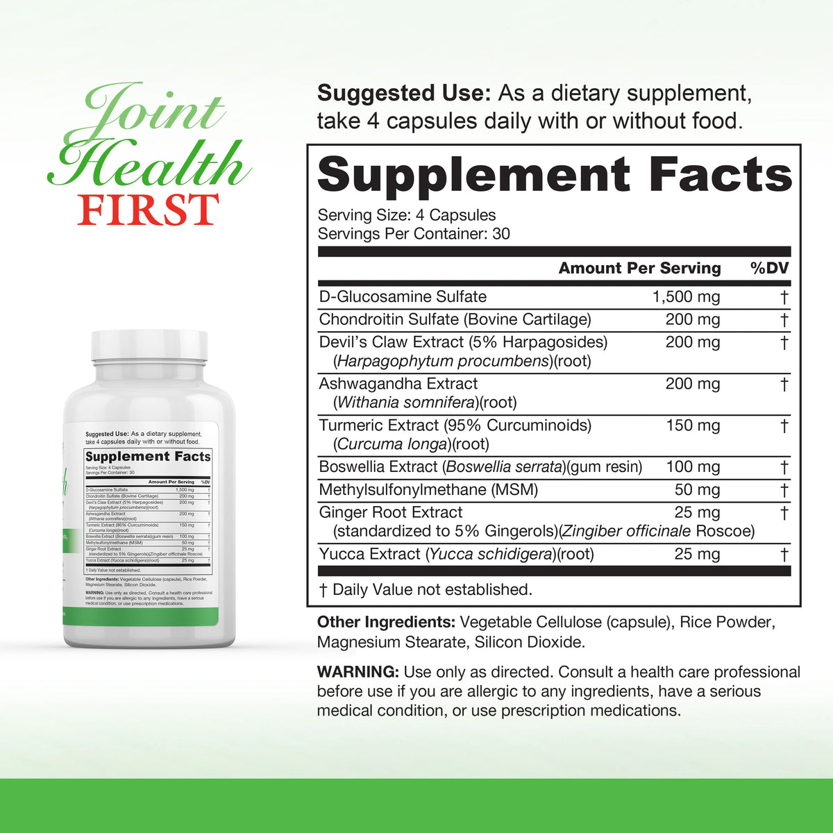 All-Natural Joint Health Supplement D8732