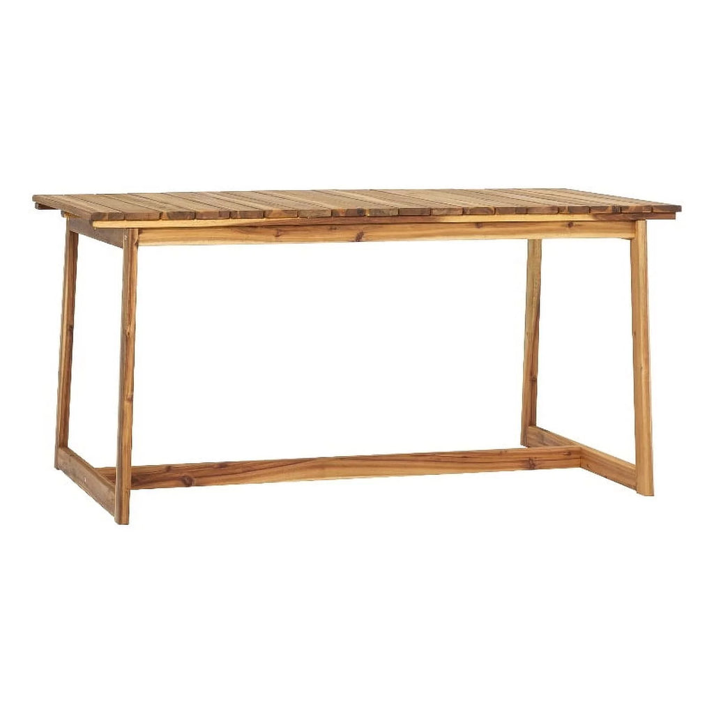 Solid Wood Outdoor Slat-Top Dining Table N93769